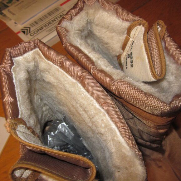 VTG mens UNISEX k PUFFER MID CALF SHERPA LINED LEATHER WATER RESISTANT 8 main image 3
